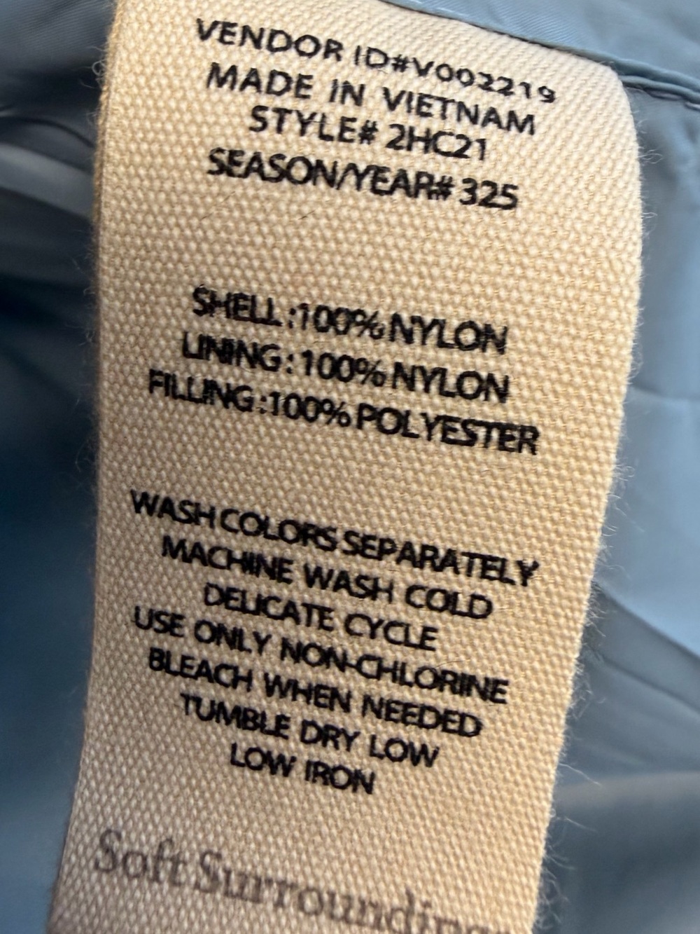 Soft Surroundings Daybreaker Quilted Vest - Powder Blue- Size: 1X - Picture 3 of 5